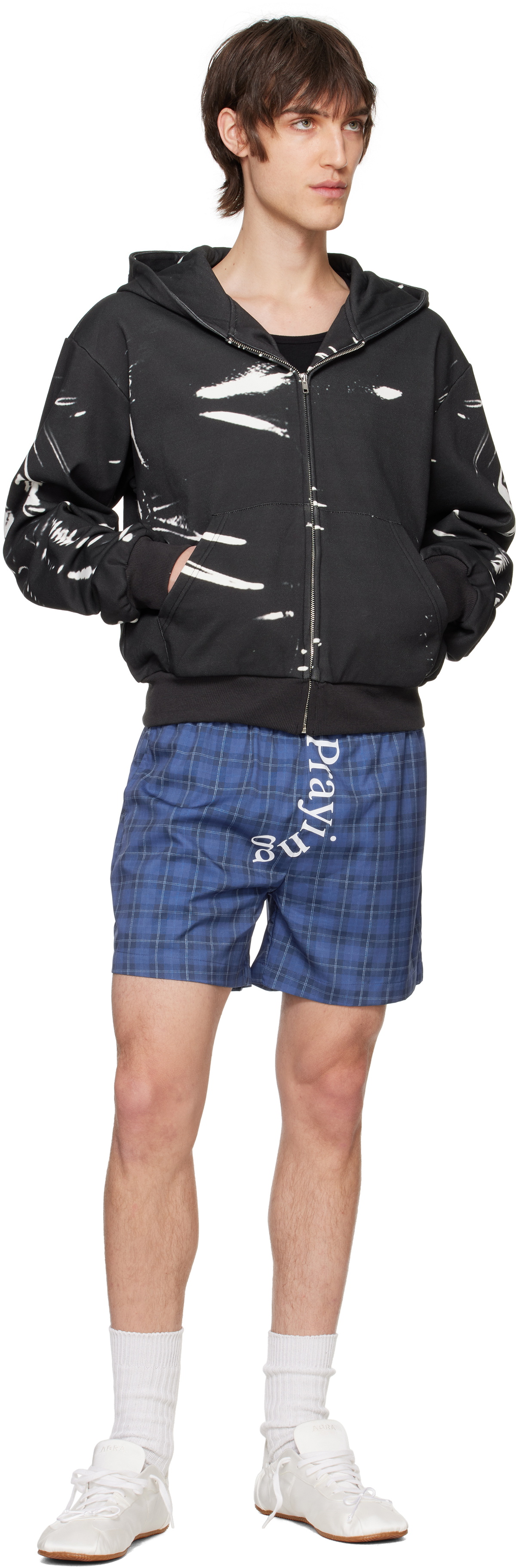 Praying Black Latex Printed Hoodie Praying