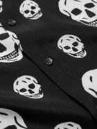 McQueen - Printed Satin Shirt - Black