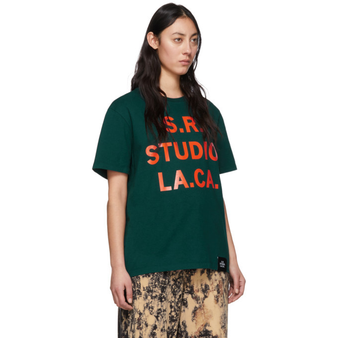 S.R. STUDIO. LA. CA. Green and Orange Vampire Sunrise T-Shirt