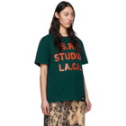 S.R. STUDIO. LA. CA. Green and Orange Vampire Sunrise T-Shirt
