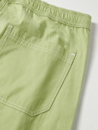 The Elder Statesman - Silvano Straight-Leg Cotton-Drill Trousers - Green