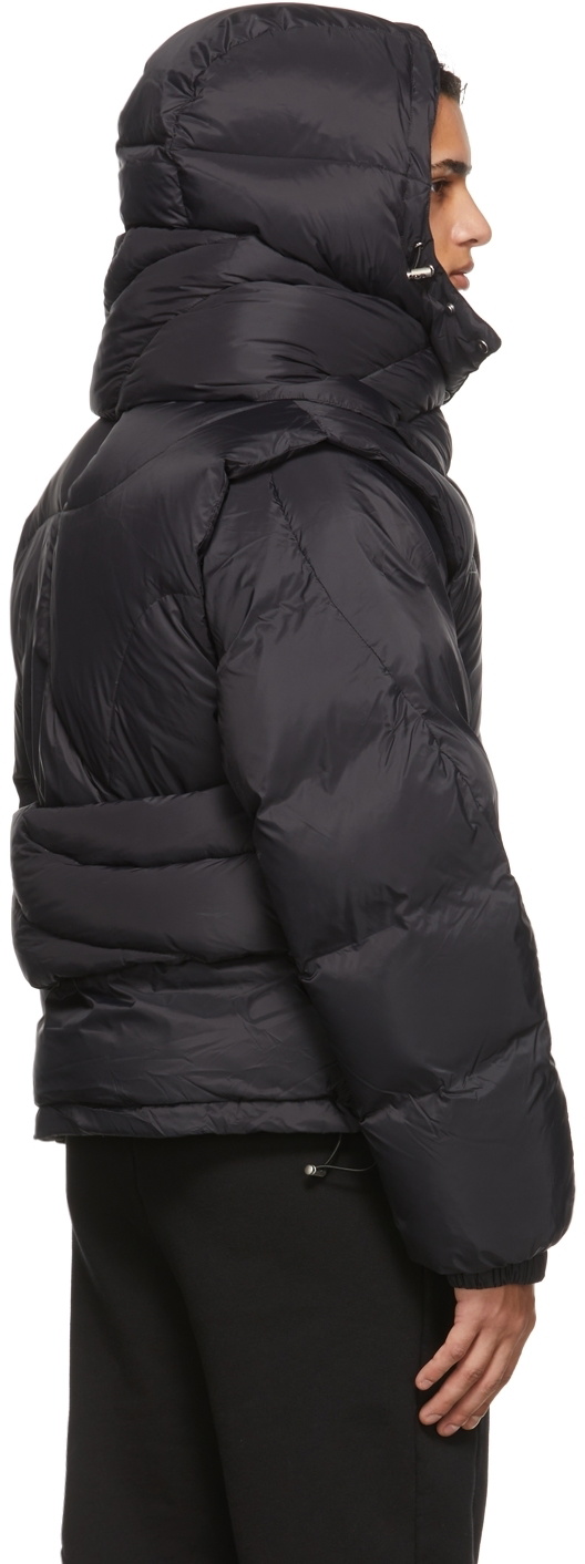 HELIOT EMIL Black Down Scarf Puffer Jacket