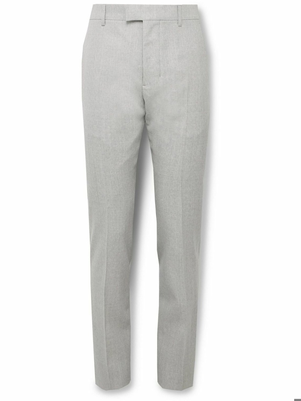 Photo: AMI PARIS - Slim-Fit Tapered Wool Trousers - Gray