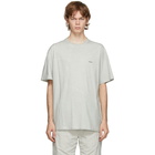 C2H4 Grey Crooked Panelled T-Shirt