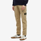Stone Island Men's Brushed Cotton Canvas Cargo Pants in Biscuit