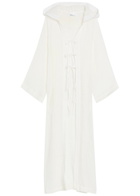 Lisa Marie Fernandez Hooded Linen-blend Beach Cover-up White