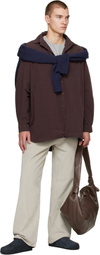 CASEY CASEY Brown Paper Cot Ikla Shirt