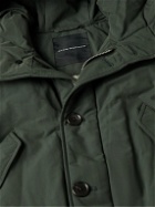 Club Monaco - Padded Cotton and Nylon-Blend Hooded Parka - Green