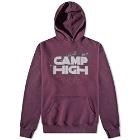 Camp High Men's Star Camp Logo Hoody in Eggplant