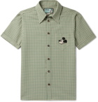 Gucci - Disney Appliquéd Checked Wool Shirt - Green