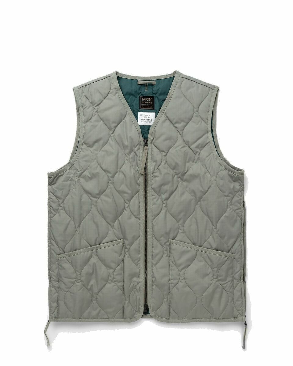 Taion Reversible Mountain Vest Men Vests Green in Size:L