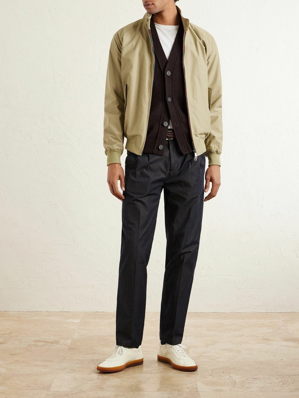 Photo: Massimo Alba - Strallo2 Straight-Leg Pleated Cotton-Twill Trousers - Blue