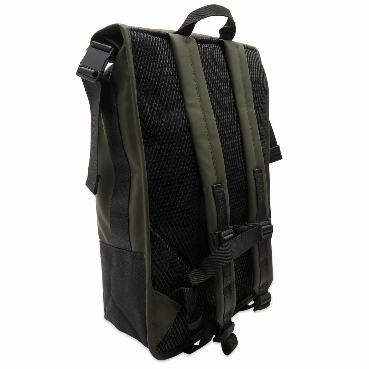 Rains Men's Trail Rolltop Backpack in Green Rains