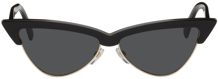 Photo: Valentino Garavani Black Cat-Eye Sunglasses