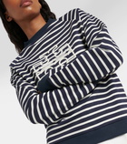 Tory Sport Striped cotton terry sweatshirt