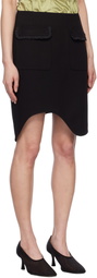 J.Kim Black Ying-Yang Pencil Midi Skirt