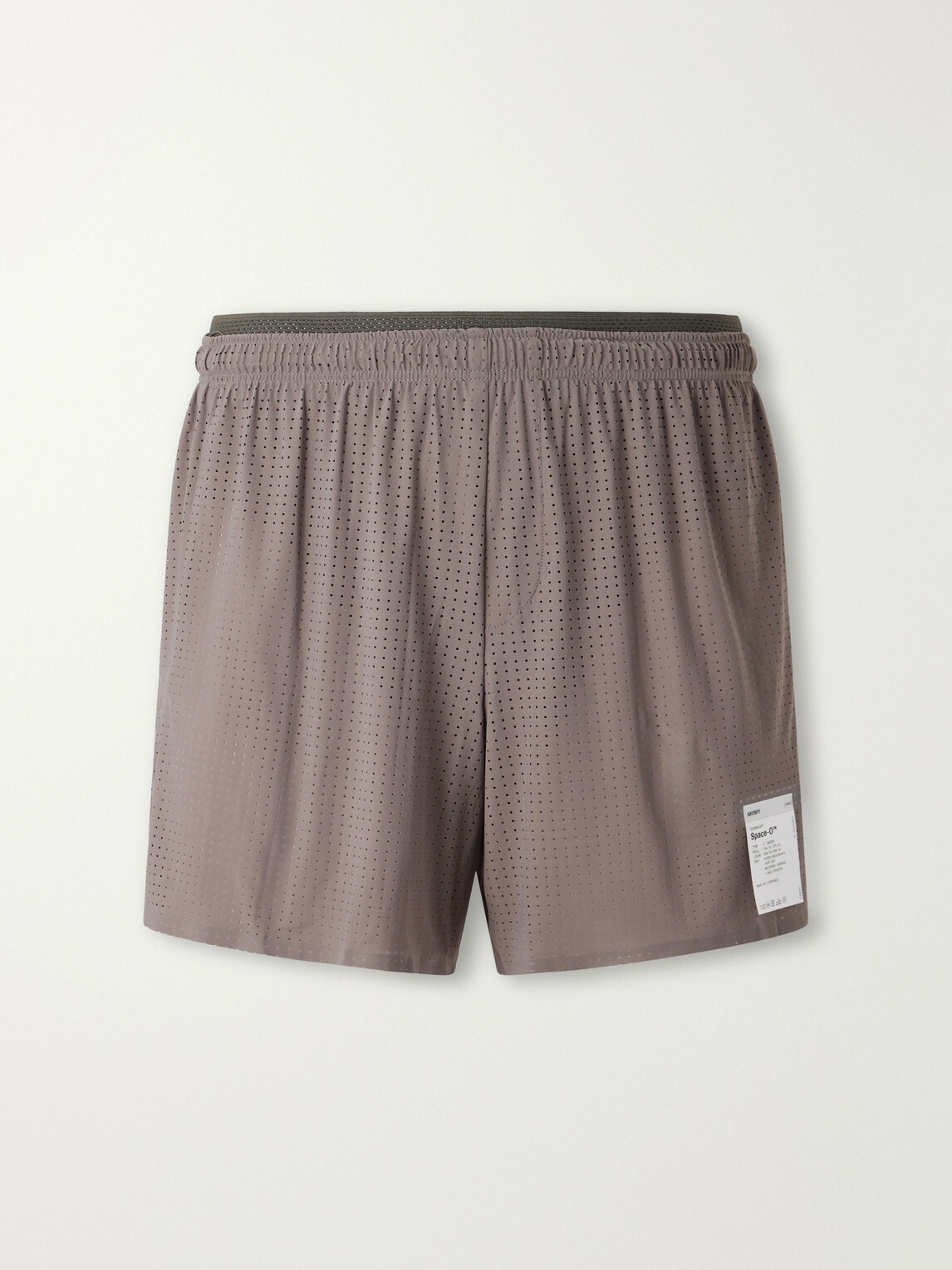 Satisfy - Straight-Leg Logo-Appliqu&eacute;d 5" Space‑O&trade; Shorts - Brown