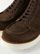 Grenson - Asa Textured-Suede Boots - Brown