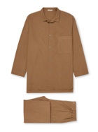 Échapper - Cotton-Poplin Pyjama Set - Brown