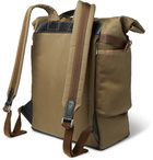 Paul Smith - Webbing and Leather-Trimmed Cotton-Canvas Backpack - Green