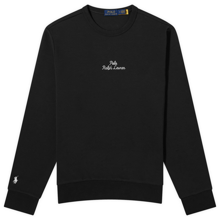Photo: Polo Ralph Lauren Men's Chain Stitch Logo Crew Sweatshirt in Polo Black