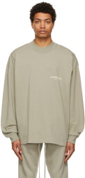 Fear of God ESSENTIALS Green Cotton Jersey Long Sleeve T-Shirt