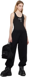 VETEMENTS Black Logo Patch Backpack