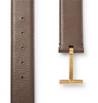 TOM FORD - 4cm Brown Full-Grain Leather Belt - Men - Brown