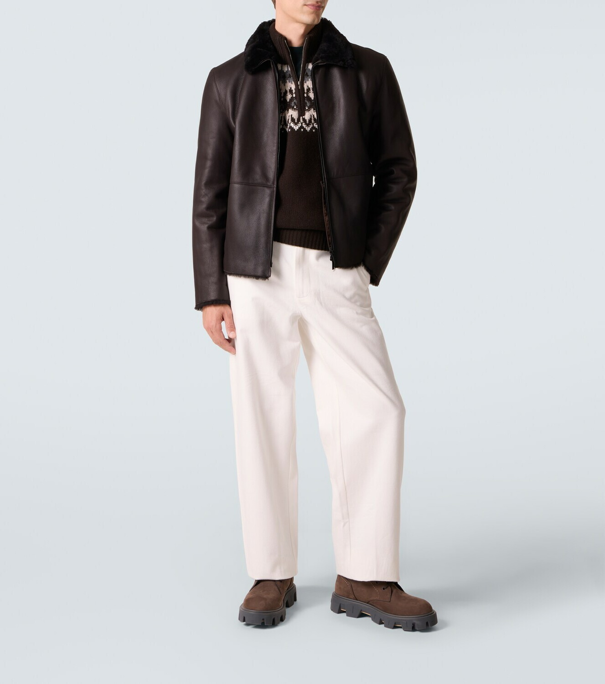 Arch4 Mr Saint Gervais Fair Isle cashmere sweater