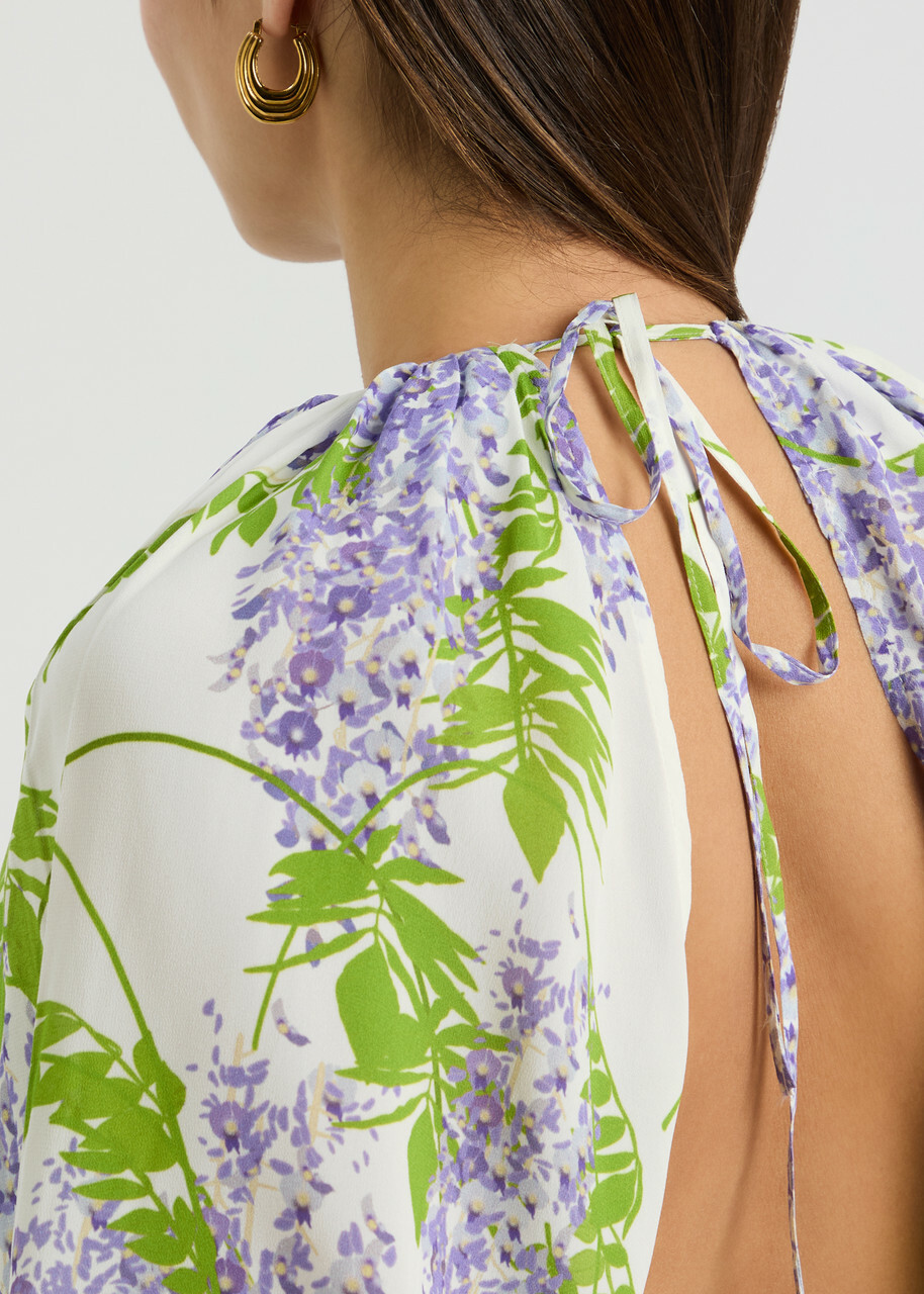 Bernadette Fran Floral-print Maxi Dress Cream