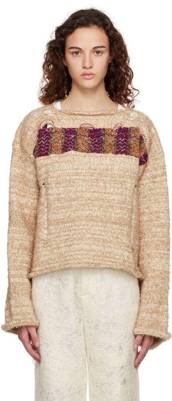 Photo: VITELLI Beige Cosmic Rainbow Sweater