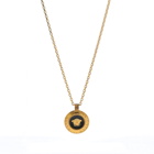 Versace Men's Small Medusa Medallion Necklace in Black/Gold