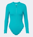 Marysia North Sea scalloped rashguard swimsuit