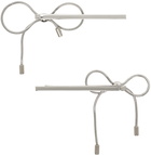 Marland Backus SSENSE Exclusive Silver Bow Hair Clip Set