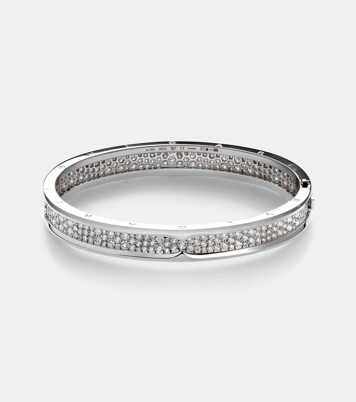 Bvlgari B.zero1 18kt white gold bracelet with diamonds