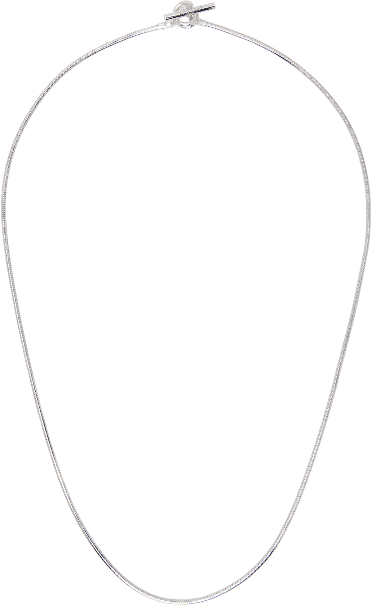Numbering Silver #3719 Round Brilliant Small Cross Necklace