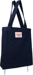 Charles Jeffrey LOVERBOY Navy Knit Patch Denim Tote