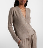 Loro Piana Ribbed-knit cashmere and silk cardigan