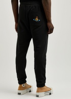 Vivienne Westwood Orb-embroidered Cotton Sweatpants Black
