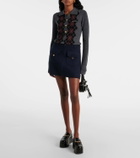 Ganni Argyle wool polo sweater
