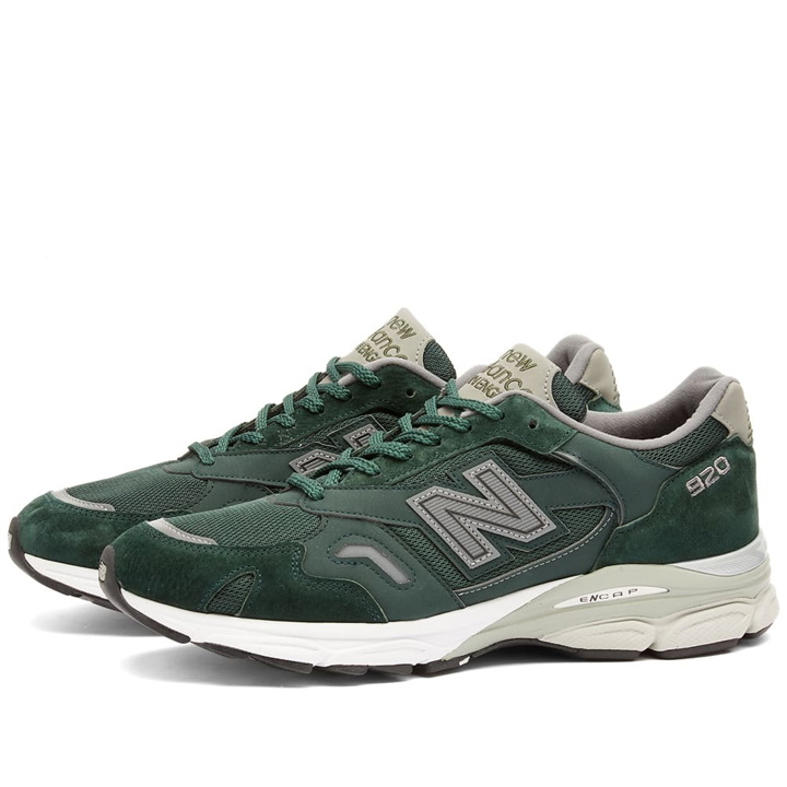 Photo: New Balance Men's M920GRN - Made in England Sneakers in Green/Grey