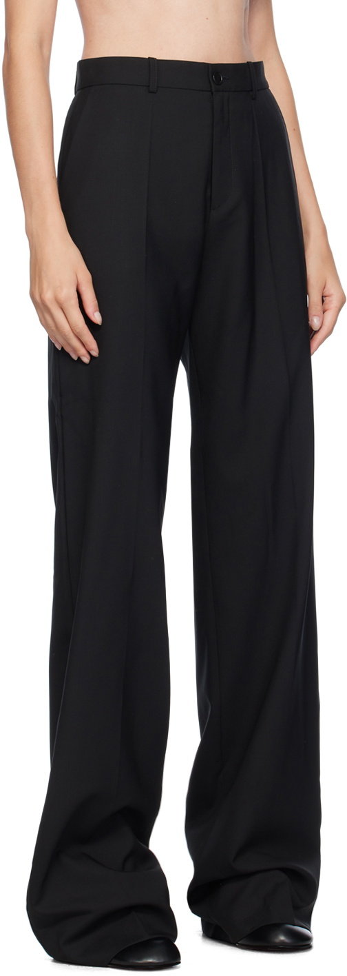 MARIE ADAM-LEENAERDT Black Classic Wool Trousers