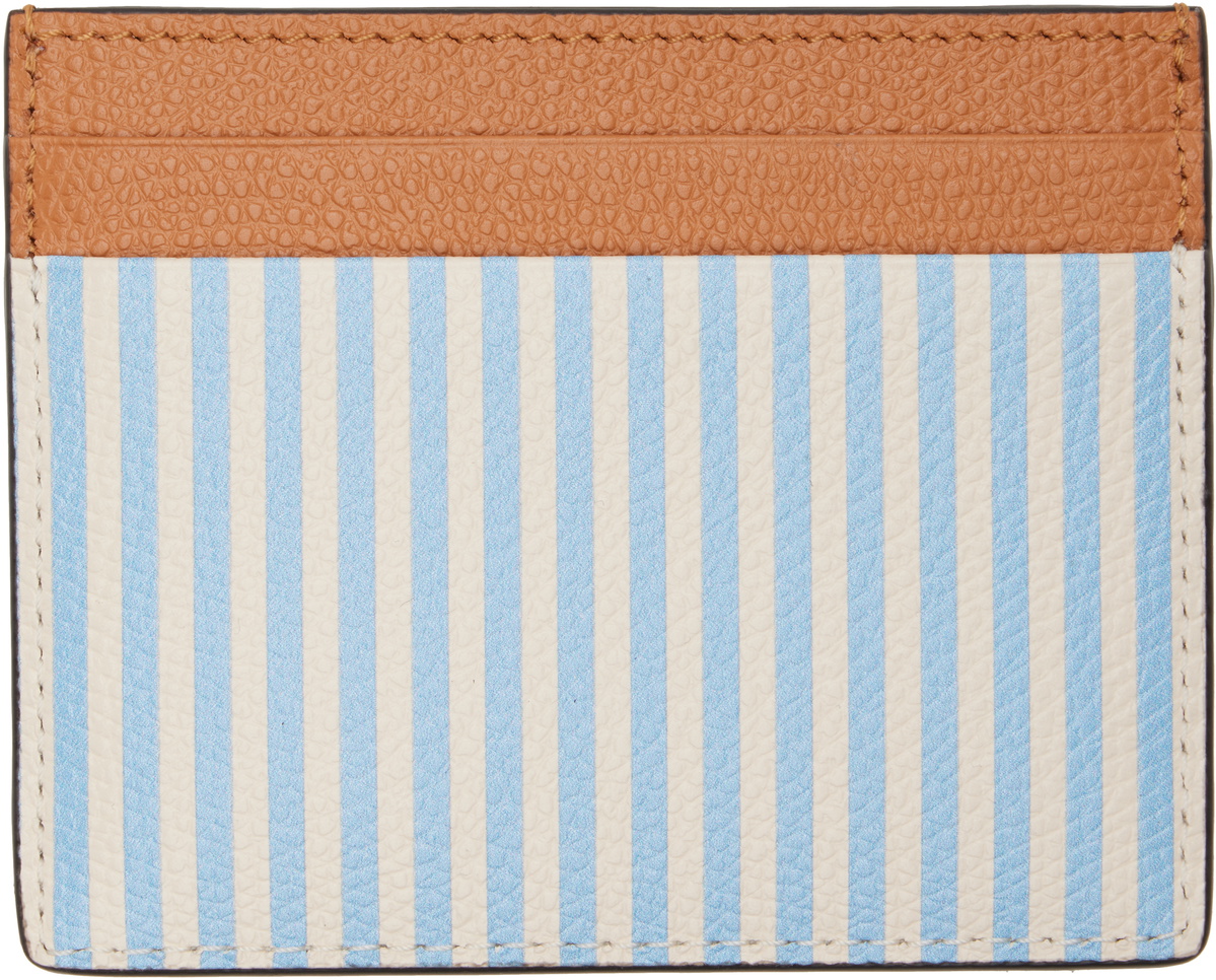Valentino Garavani Blue & Off-White VLogo 'Le Chat De La Maison' Card Holder