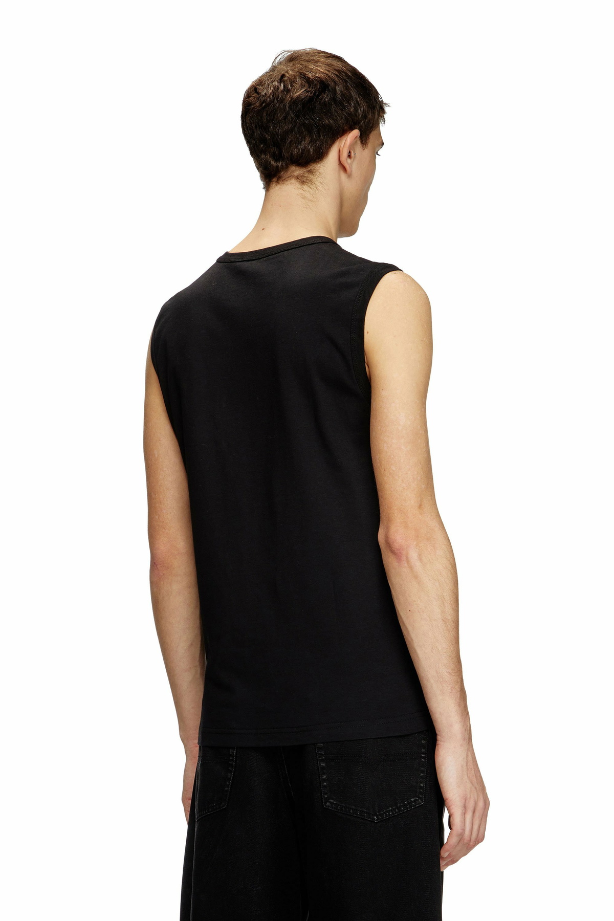 Diesel Tank top with metallic Oval D - T-Shirts Mens in Black