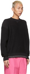 Sacai Black Knit Pullover Sweatshirt