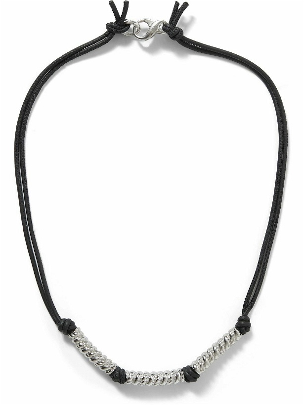 Photo: Lanvin - Silver-Tone and Leather Necklace