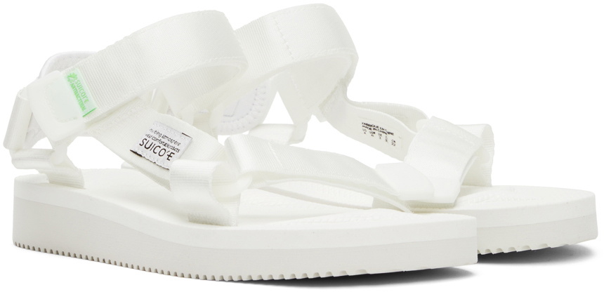 SUICOKE White DEPA-Cab Sandals
