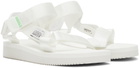 SUICOKE White DEPA-Cab Sandals
