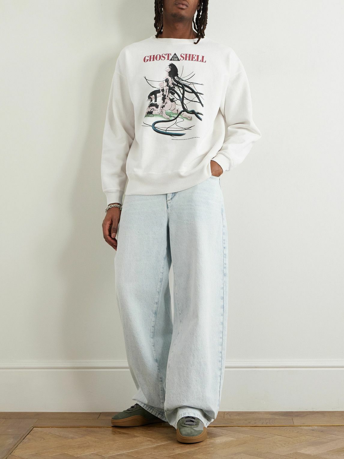 SAINT MXXXXXX - Ghost in the Shell Printed Cotton-Jersey Sweatshirt - White