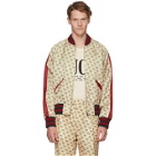 Gucci Off-White All Over Logo Bomber Jacket